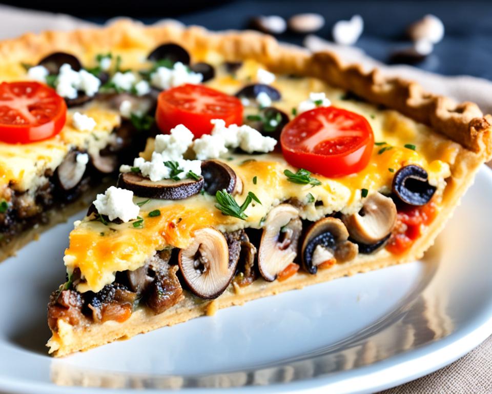 Keto Mushroom and Tomato Quiche