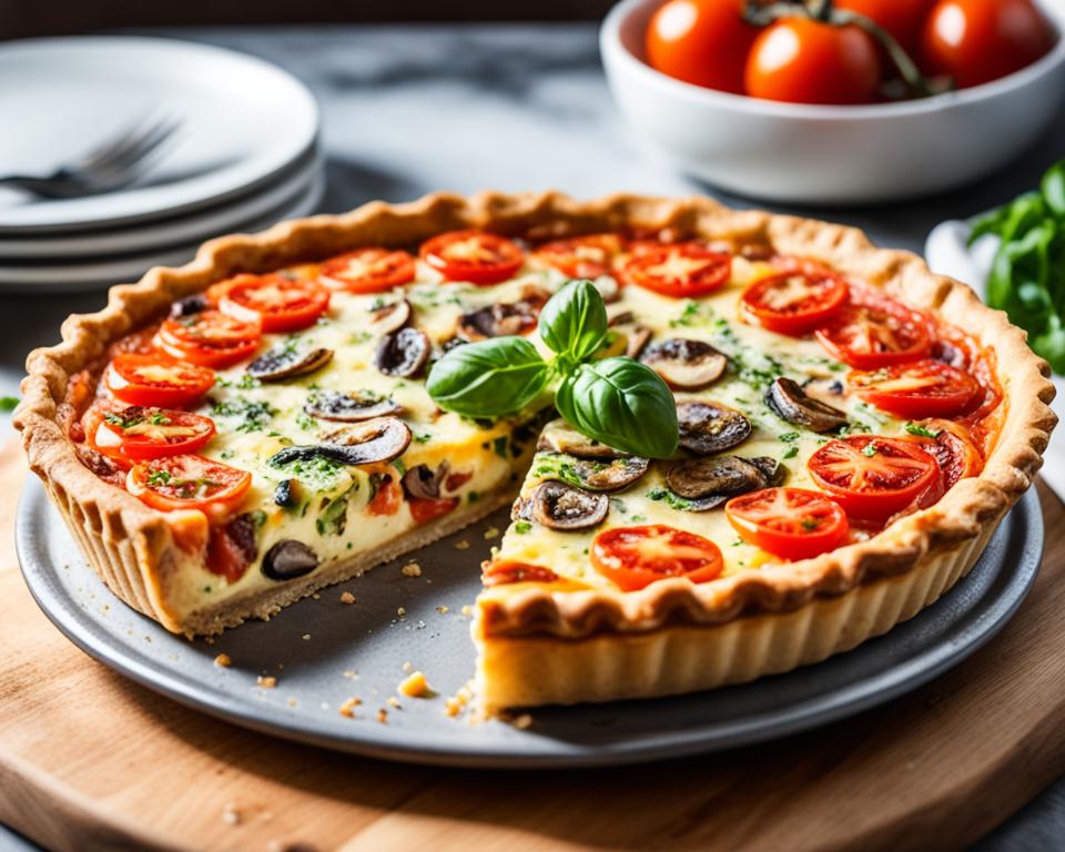 Keto Mushroom and Tomato Quiche: Easy Low-Carb Recipe