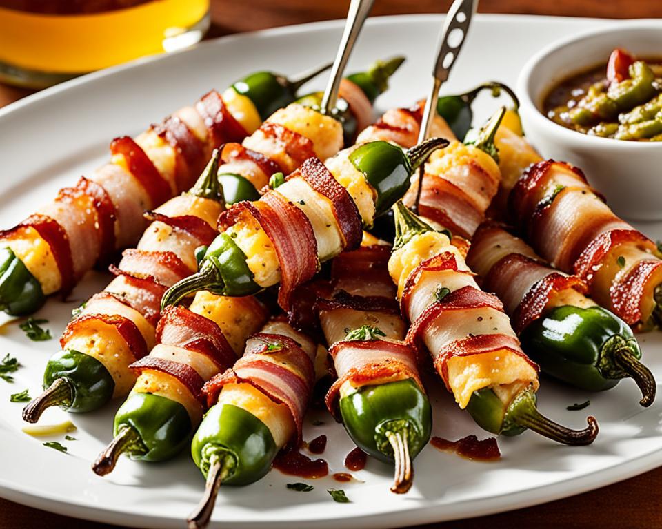 bacon wrapped jalapeño poppers