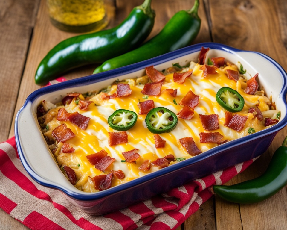 keto jalapeno popper casserole