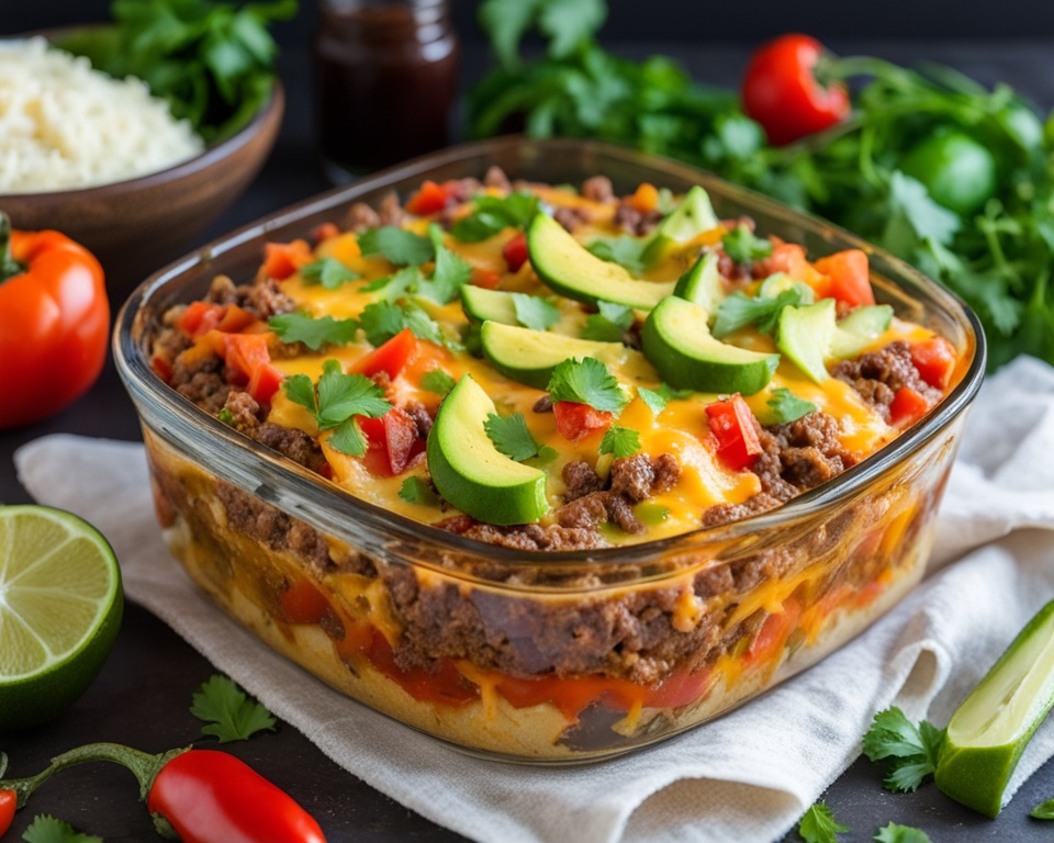 low carb taco casserole